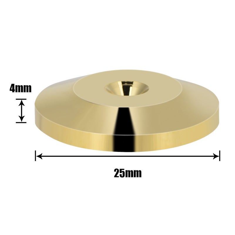 Tihebeyan Universal Copper Speaker Spikes Pads, 8 Pcs Shock Isolation Stand Feet Cone Mats Floor Disc (Gold) - Image 5
